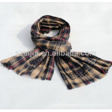 Fashion mens checked cotton scarf